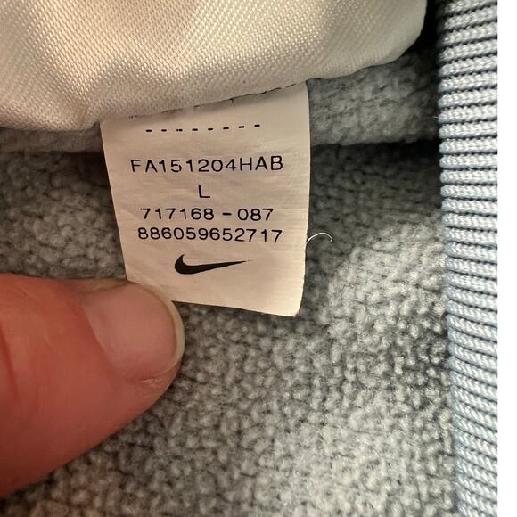 Nike Therma Fit Hoodie, Youth Boys Large, Full Zip, Gray Yellow Striped Volt - Picture 6 of 9